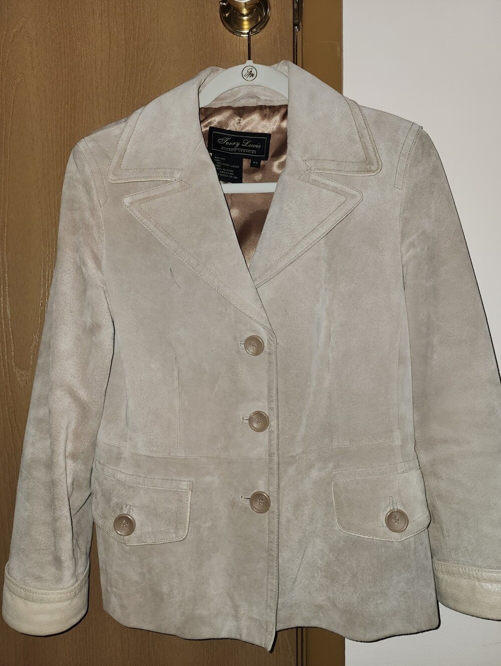 Vintage Terry Lewis Classic Luxuries Women's Suede Button-Front Jacket